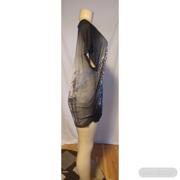 Black Tunic Top With Leopard/Eiffel Tower 3X - Picture 11 of 16